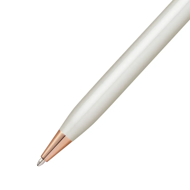 Cross AT0082WG-113 Century II Pearlescent Lacquer Ballpoint Pen White with Rose Gold Trims