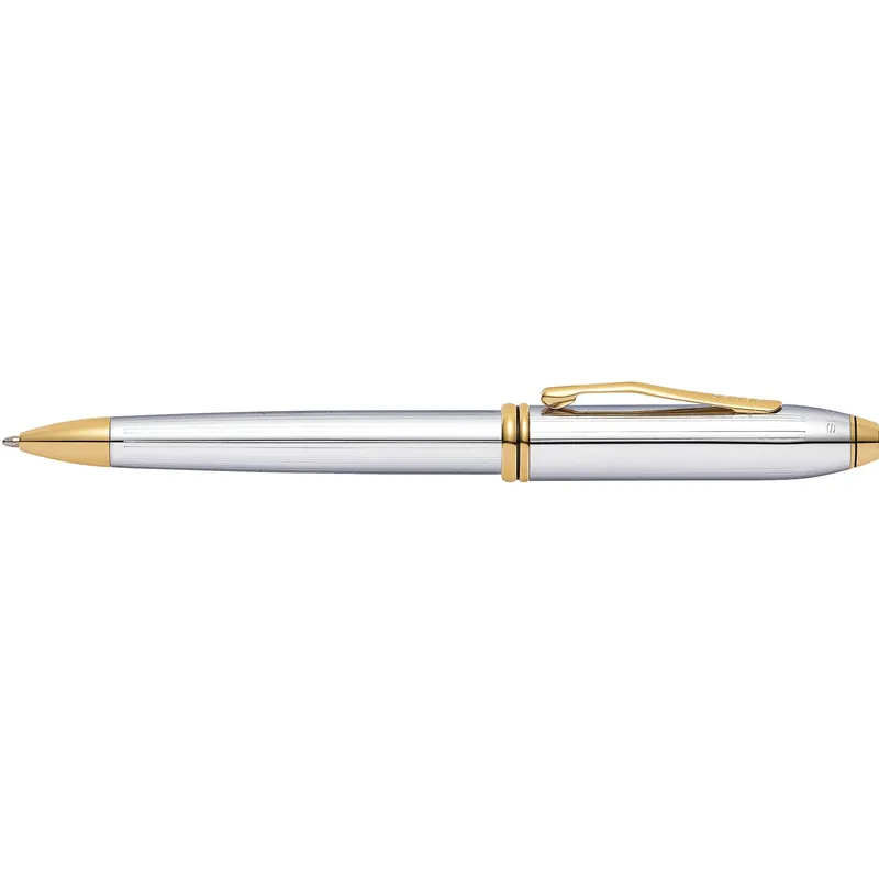 Cross 502TW Townsend Medalist Ballpoint Pen Chrome with Gold Trims