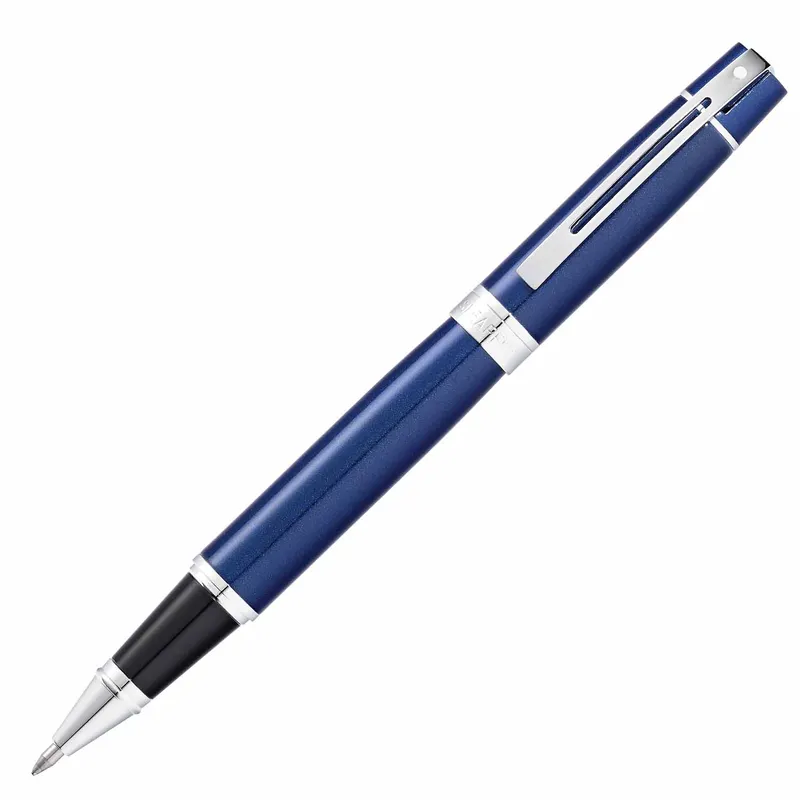 Sheaffer Gift 300 Rollerball Pen Glossy Blue with Chrome-Plated Trim