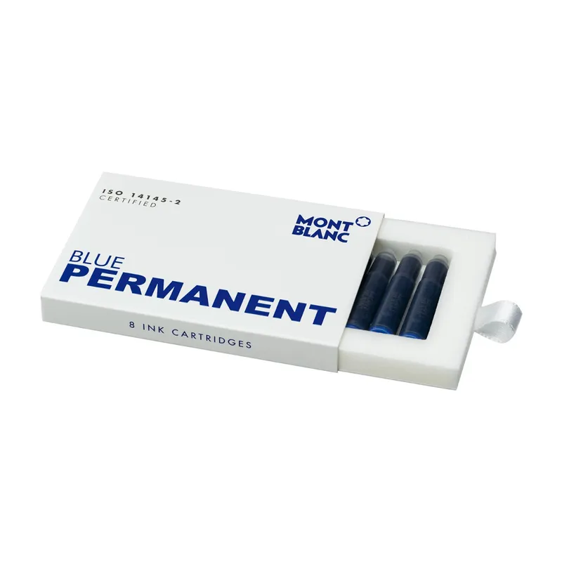 Montblanc 107758 Ink Cartridge (8 Cartridges/Pack) Permanent Blue