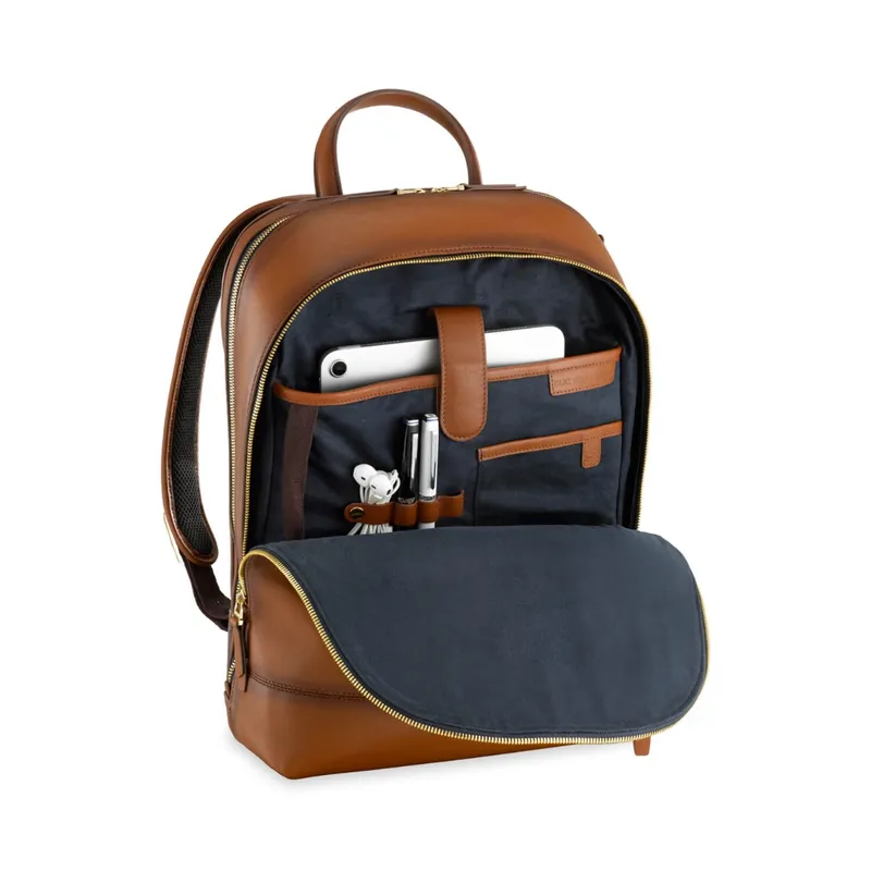 Lapis Bard Ducorium Hampton 14Inch Laptop Backpack Bag  Cognac