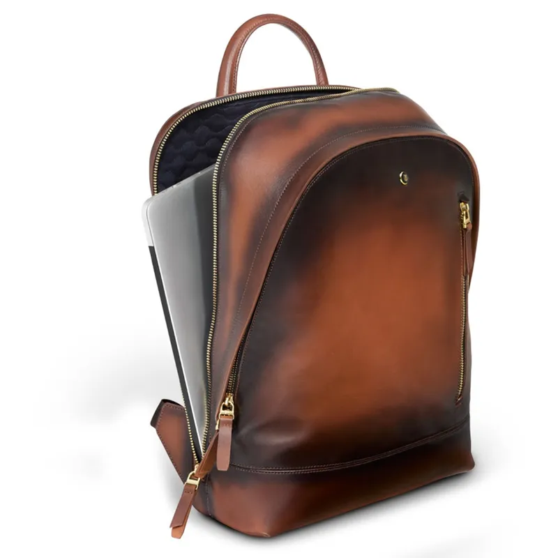 Lapis Bard Ducorium Hampton 14Inch Laptop Backpack Bag  Cognac