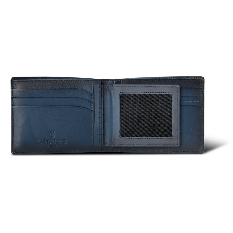 Lapis Bard Ducorium Bi Fold Evening Wallet with Additional Sleeve Blue