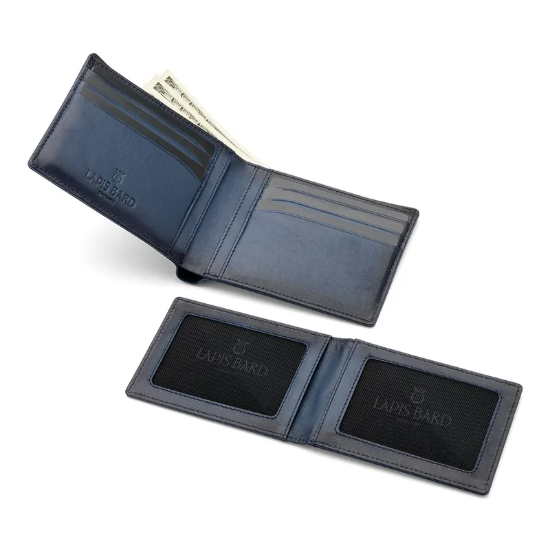 Lapis Bard Ducorium Bi Fold Evening Wallet with Additional Sleeve Blue