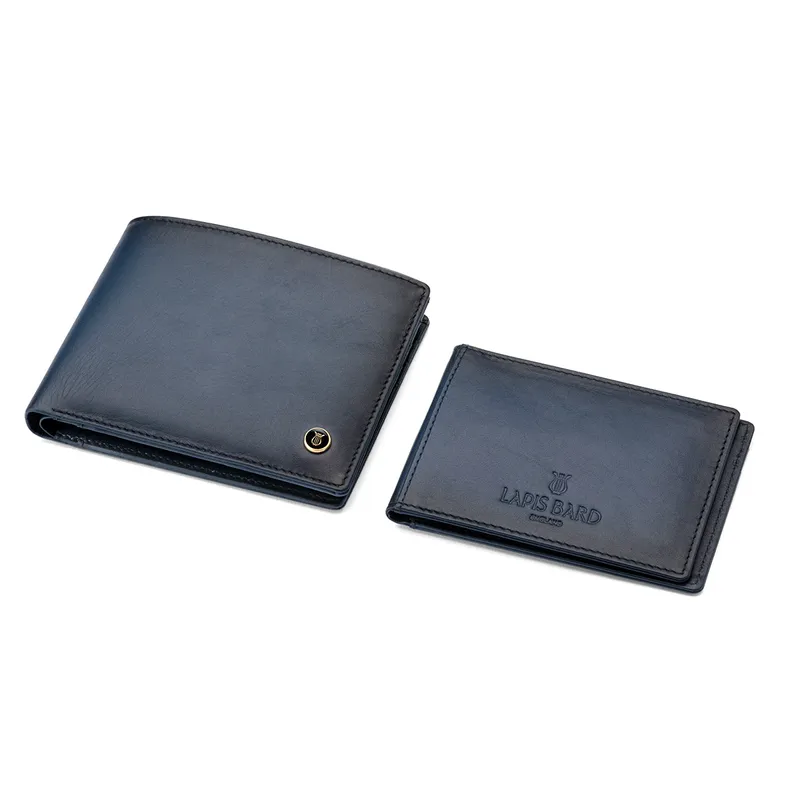 Lapis Bard Ducorium Bi Fold Evening Wallet with Additional Sleeve Blue