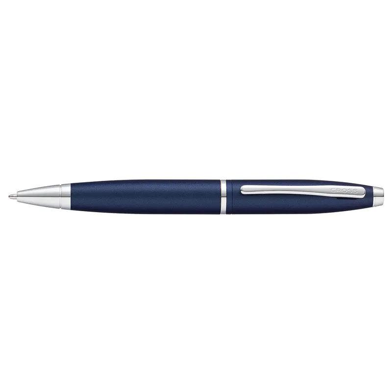 Cross AT0112-18 Calais Matte Metallic Ballpoint Pen Midnight Blue with Chrome Trims