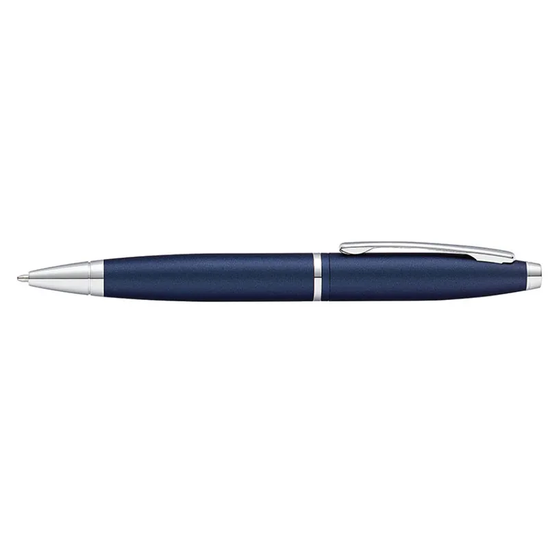 Cross AT0112-18 Calais Matte Metallic Ballpoint Pen Midnight Blue with Chrome Trims