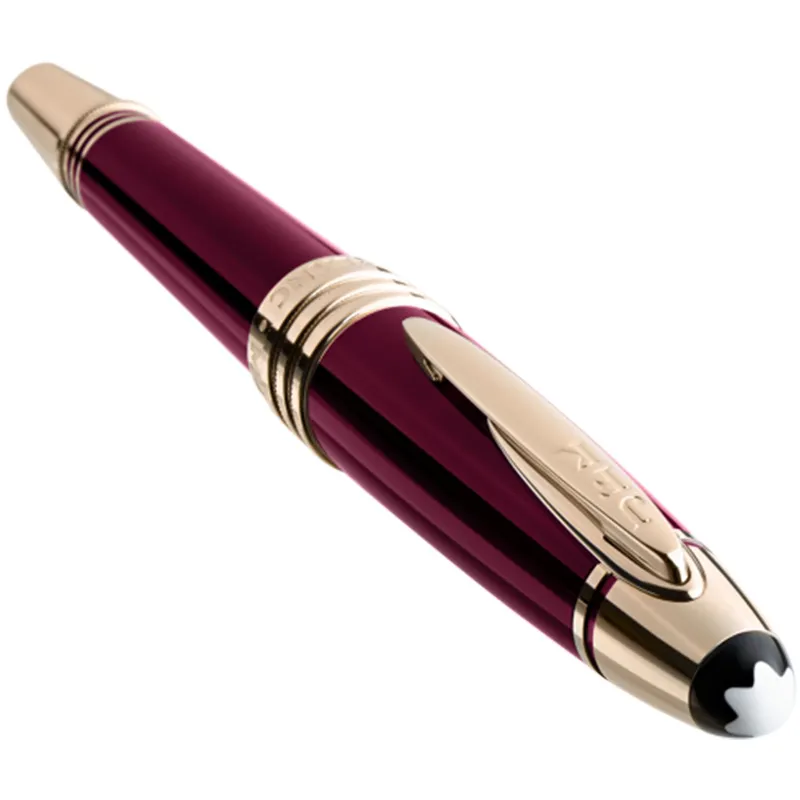 Montblanc John F Kennedy Medium Fountain Pen - Burgundy With Gold Trims