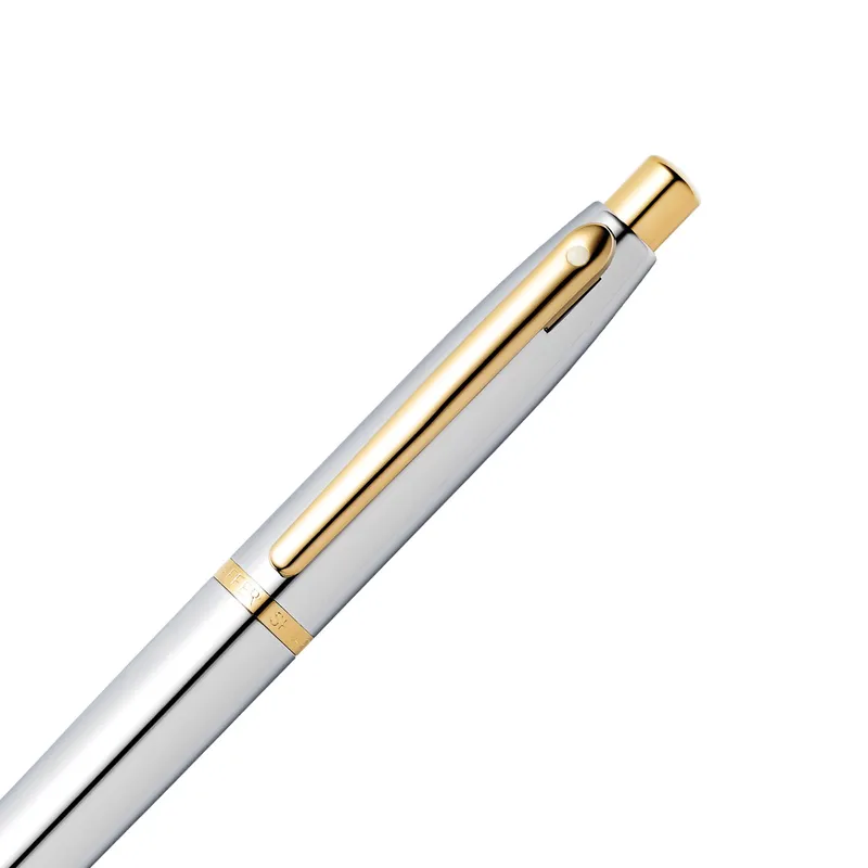 Sheaffer 9422 VFM Ballpoint Pen Polished Chrome with Gold-Plated Trim