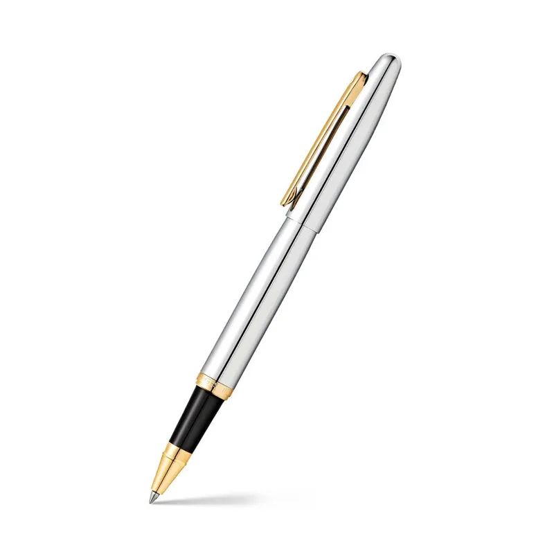 Sheaffer 9422 VFM Rollerball Pen Polished Chrome with Gold-Plated Trim