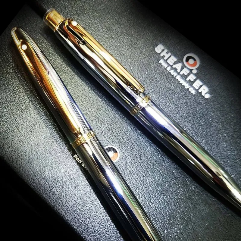 Sheaffer 9422 VFM Rollerball Pen Polished Chrome with Gold-Plated Trim
