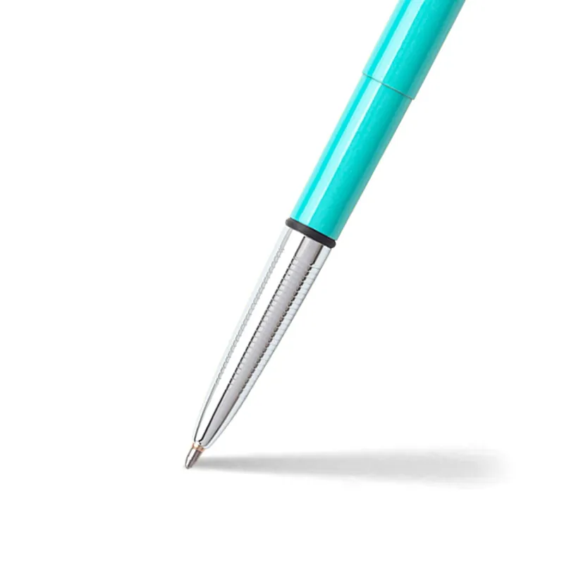 Fisher Space 400TBLCL Bullet Ballpoint pen with chrome grip & chrome clip Tahitian Blue