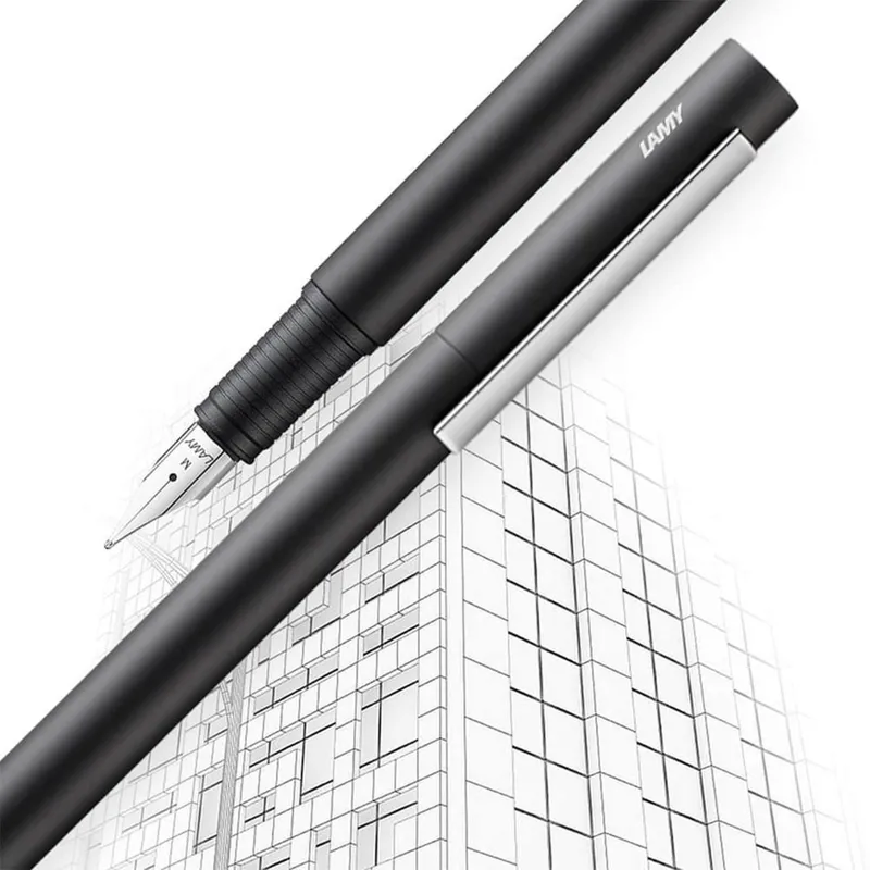 Lamy CP1 056 Fountain Pen Fine Black With Stainless Steel Trim