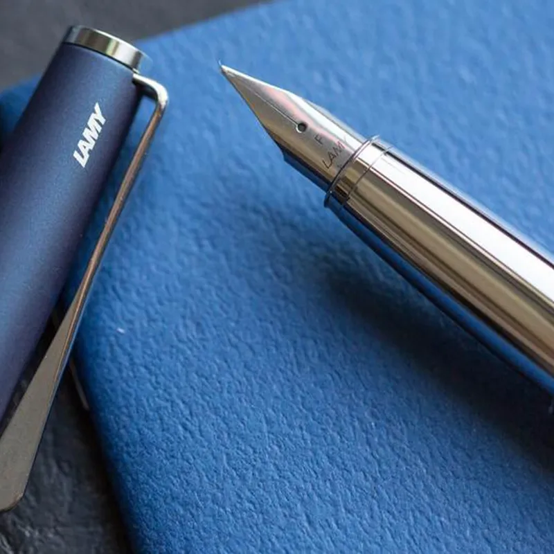 Lamy 067 Studio Fountain Pen Fine Matte Blue With Chrome Clip