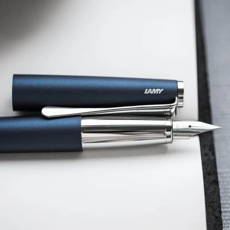 Lamy 067 Studio Fountain Pen Fine Matte Blue With Chrome Clip