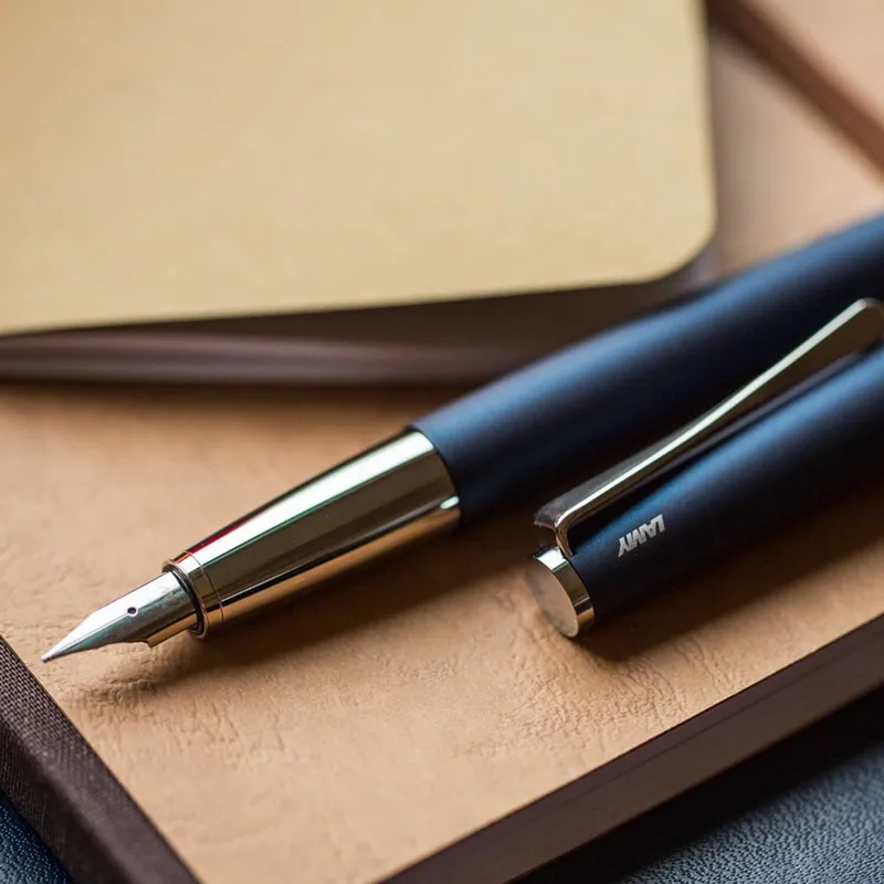 Lamy 067 Studio Fountain Pen Fine Matte Blue With Chrome Clip