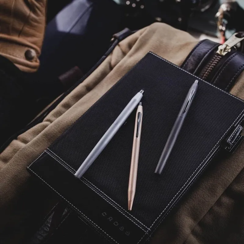 Cross AT0082-123 Classic Century Ballpoint Pen Brushed Rose Gold with Black Trims