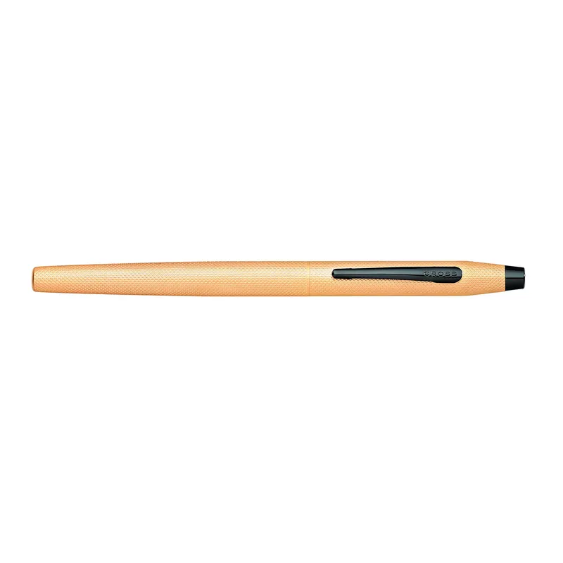 Cross AT0086-123MF Classic Century Fountain Pen Medium Brushed Rose Gold with Black Trims