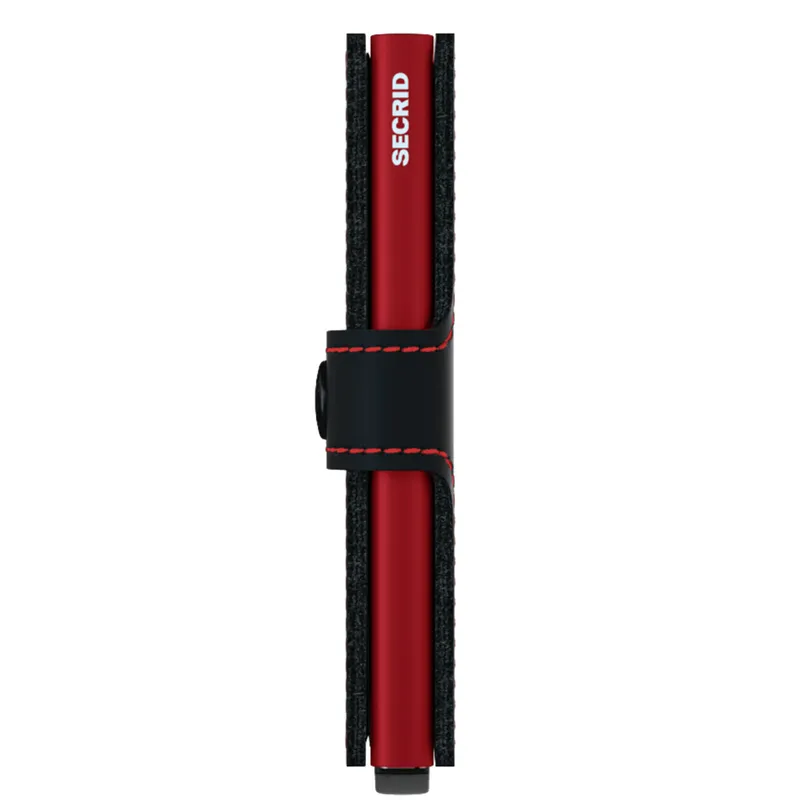 Secrid Miniwallet Matte Black with Red Cardprotector
