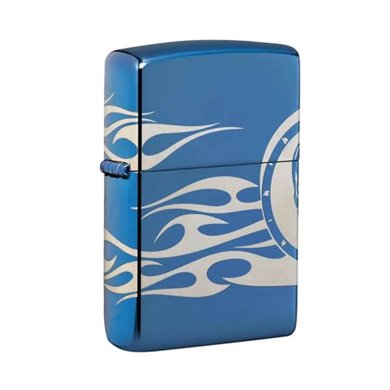 Zippo Lighter 49048 Tattoo Design Blue