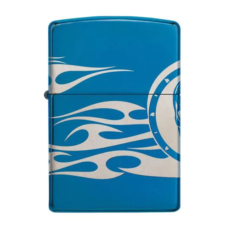 Zippo Lighter 49048 Tattoo Design Blue