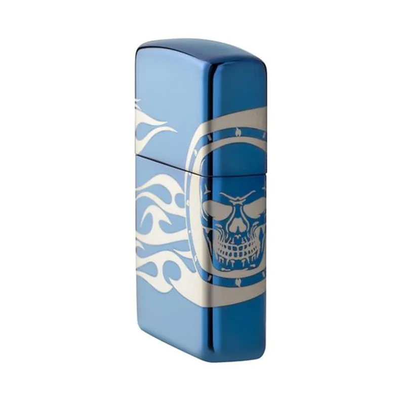 Zippo Lighter 49048 Tattoo Design Blue
