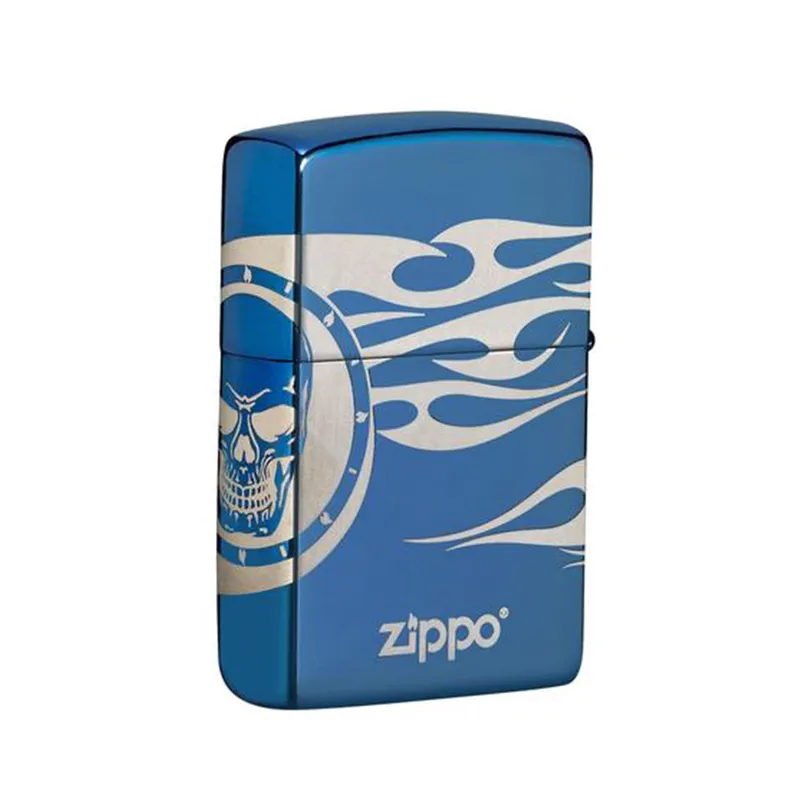 Zippo Lighter 49048 Tattoo Design Blue