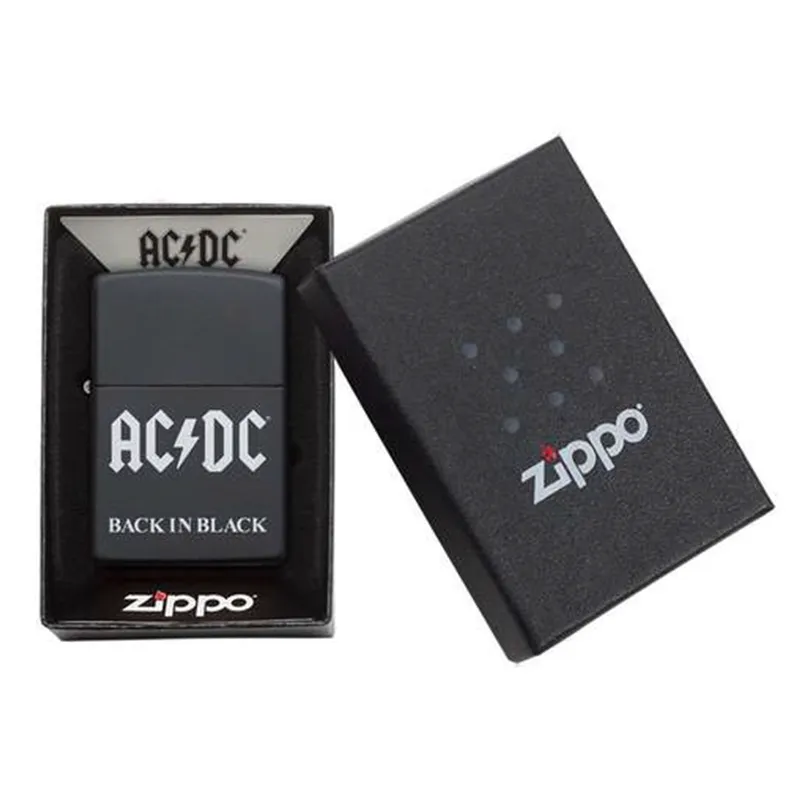 Zippo Lighter 49015 AC/DC Design Black