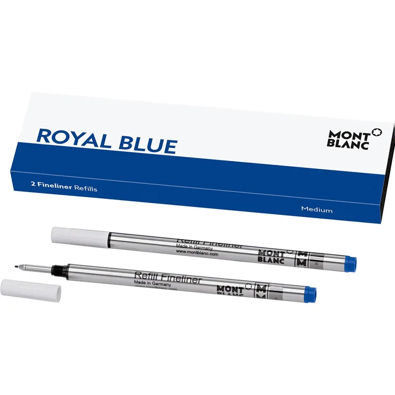 Montblanc 124499 Fineliner Refill Medium (Pack Of 2) Royal Blue