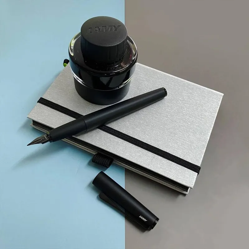 Lamy 066 Studio Fountain Pen Fine All Black With Chrome Clip