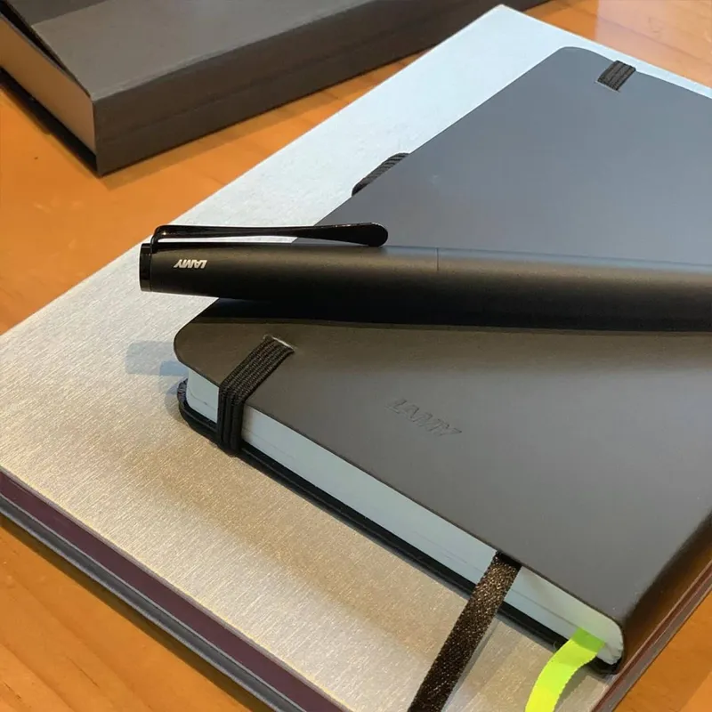 Lamy 066 Studio Fountain Pen Fine All Black With Chrome Clip