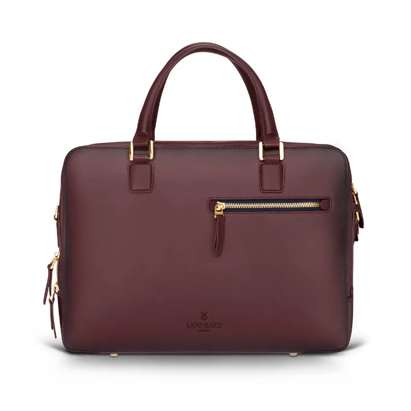 Lapis Bard Ducorium Chester Slim 14Inch Laptop Business Bag Bordeaux