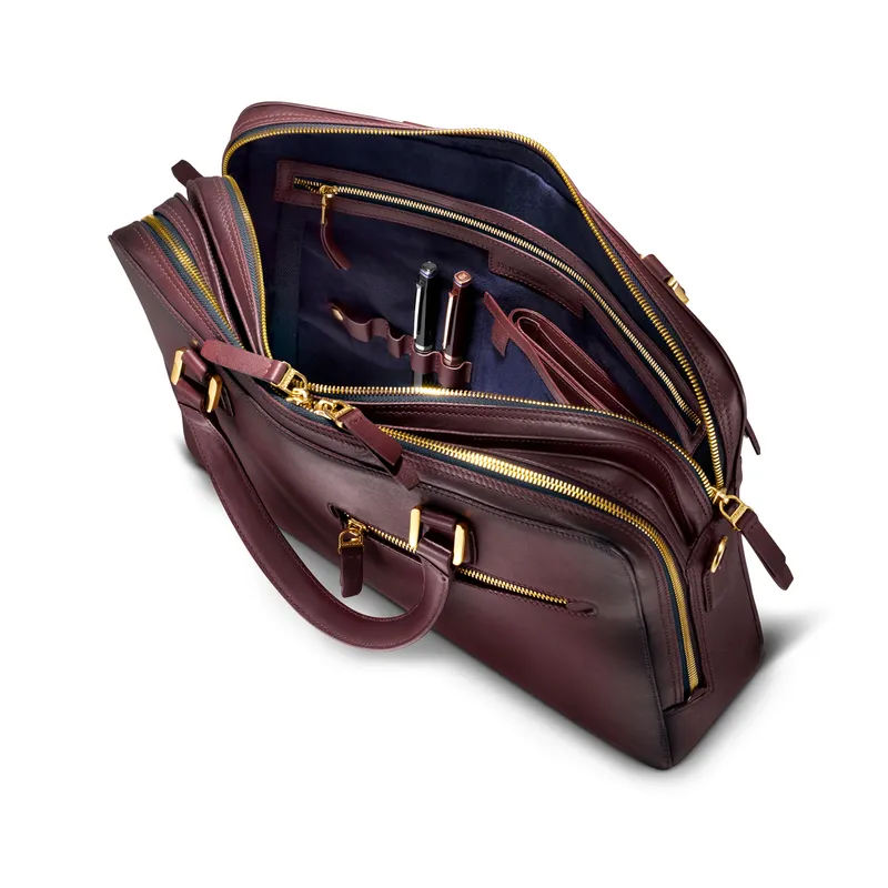 Lapis Bard Ducorium Chester Slim 14Inch Laptop Business Bag Bordeaux