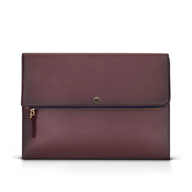 Lapis Bard Ducorium Bexley 13Inch Laptop Sleeve with Shoulder Strap Bordeaux
