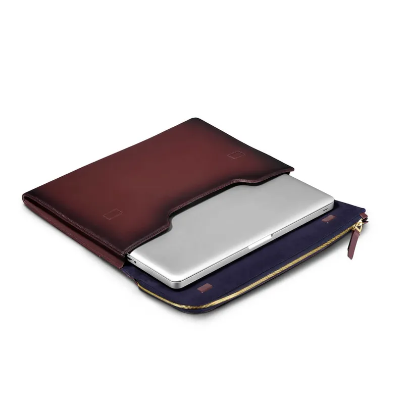 Lapis Bard Ducorium Bexley 13Inch Laptop Sleeve with Shoulder Strap Bordeaux