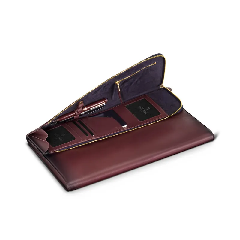 Lapis Bard Ducorium Bexley 13Inch Laptop Sleeve with Shoulder Strap Bordeaux