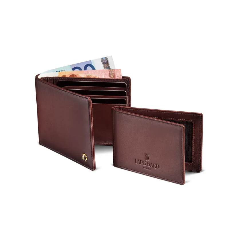 Lapis Bard Ducorium Bi Fold Evening Wallet with Additional Sleeve Bordeaux
