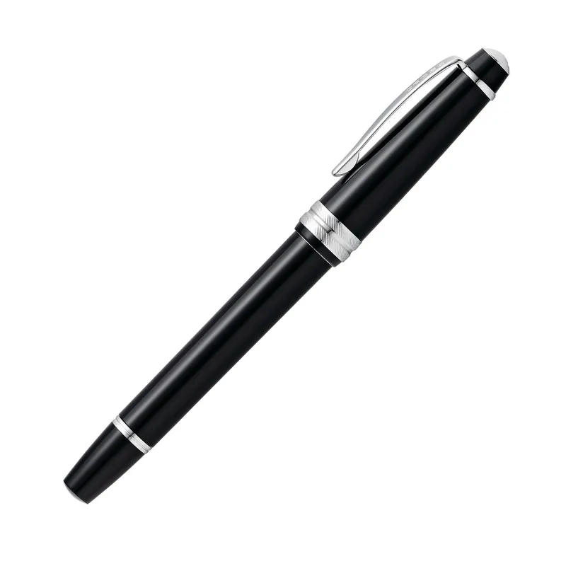 Cross AT0746-1MS Bailey Light Fountain Pen Medium Black with Chrome Trims