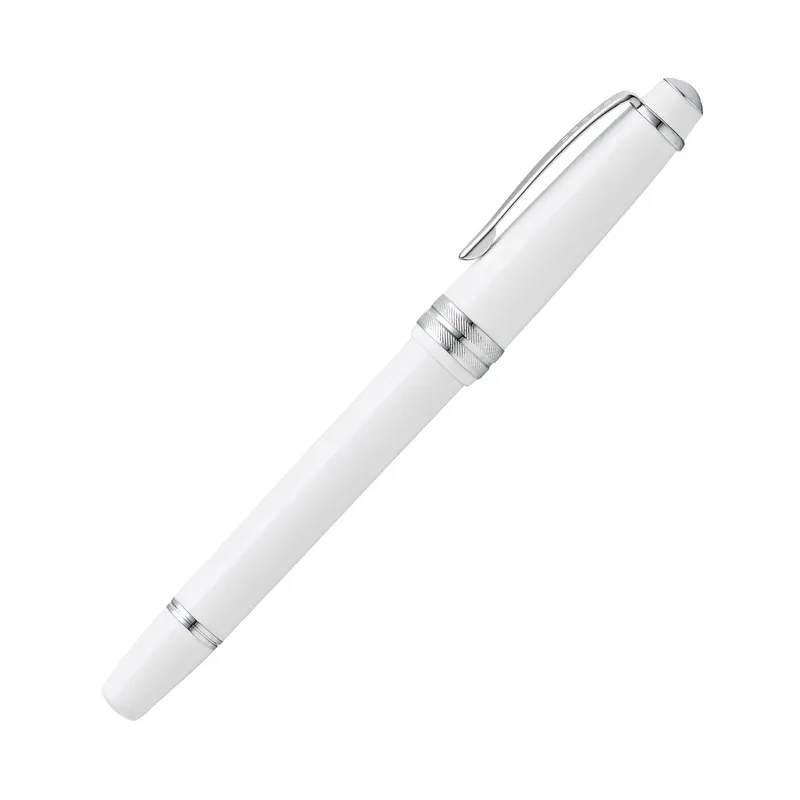 Cross AT0746-2MS Bailey Light Fountain Pen Medium White with Chrome Trims