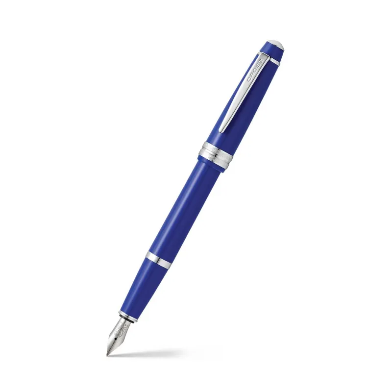 Cross AT0746-4MS Bailey Light Fountain Pen Medium Blue with Chrome Trims