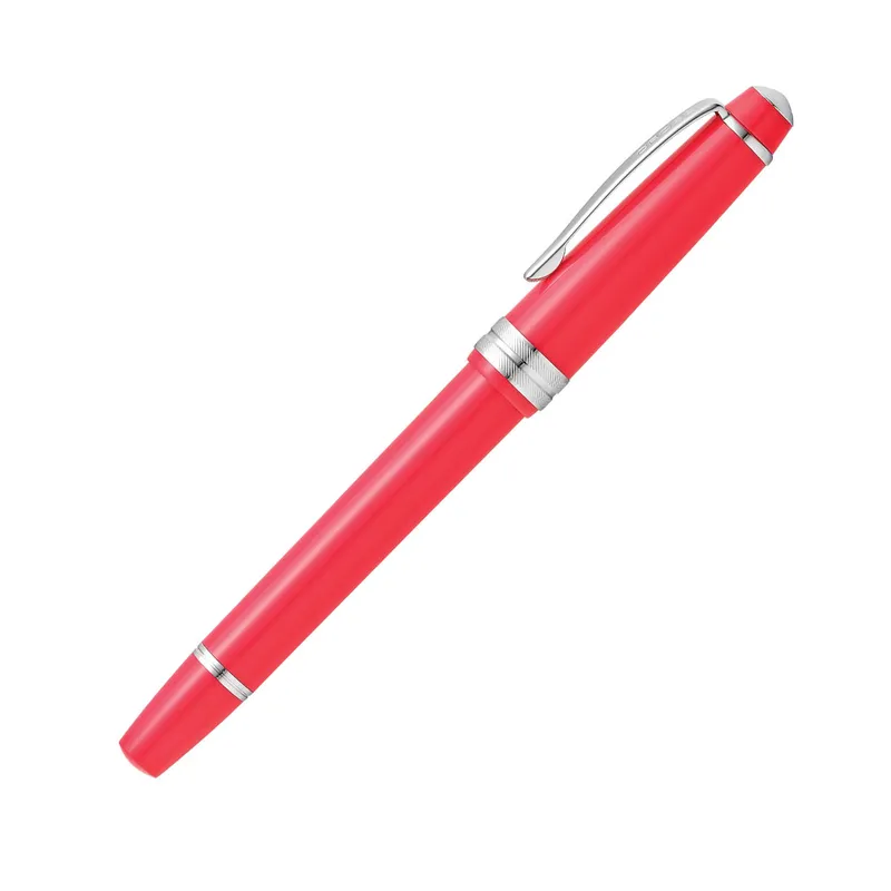 Cross AT0746-5MS Bailey Light Fountain Pen Medium Coral with Chrome Trims