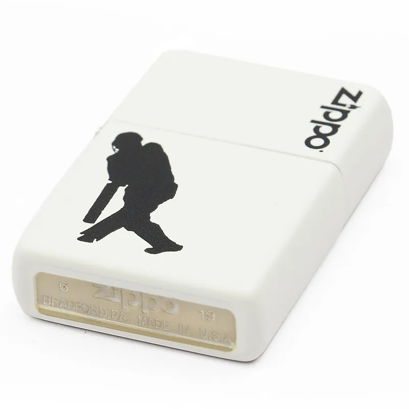 Zippo Lighter Cricket Design White