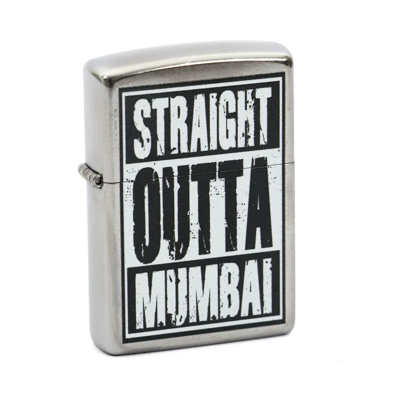 Zippo Lighter Straight Outta Mumbai Chrome