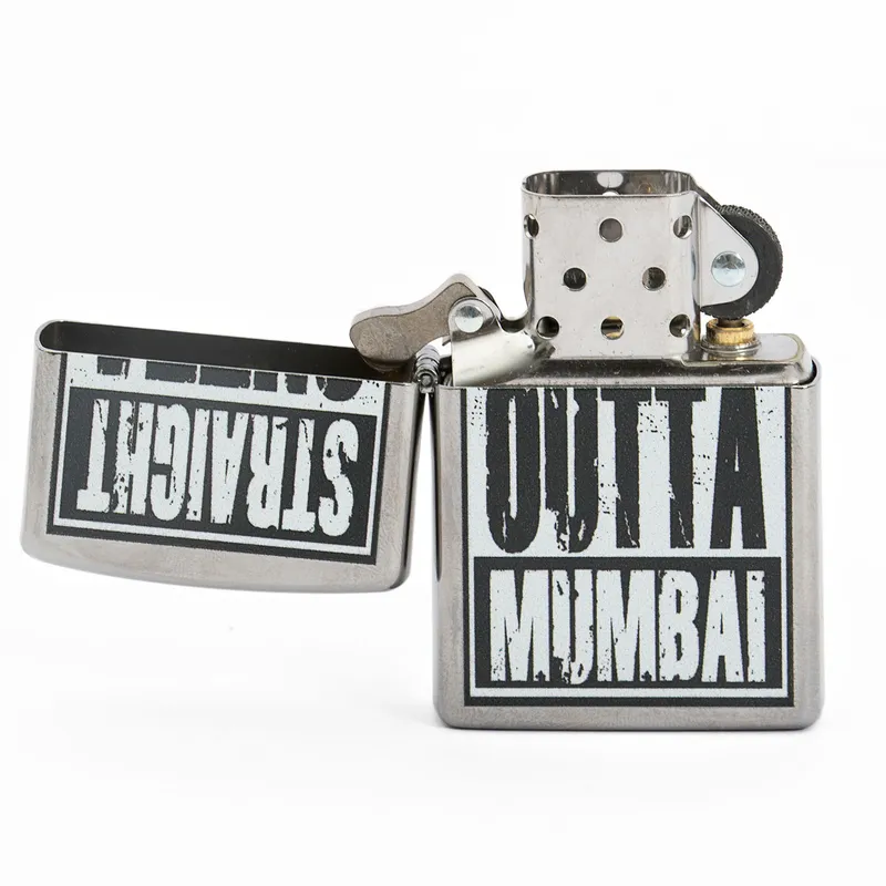 Zippo Lighter Straight Outta Mumbai Chrome