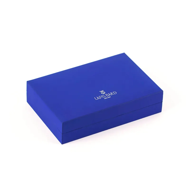 Contemporary Ballpoint Pen with Shard Cufflinks in Blue & Gold
