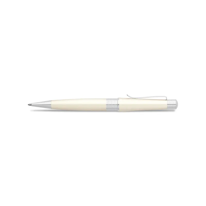 Cross Beverly Ballpoint Pen Pearlescent White With Chrome Trims