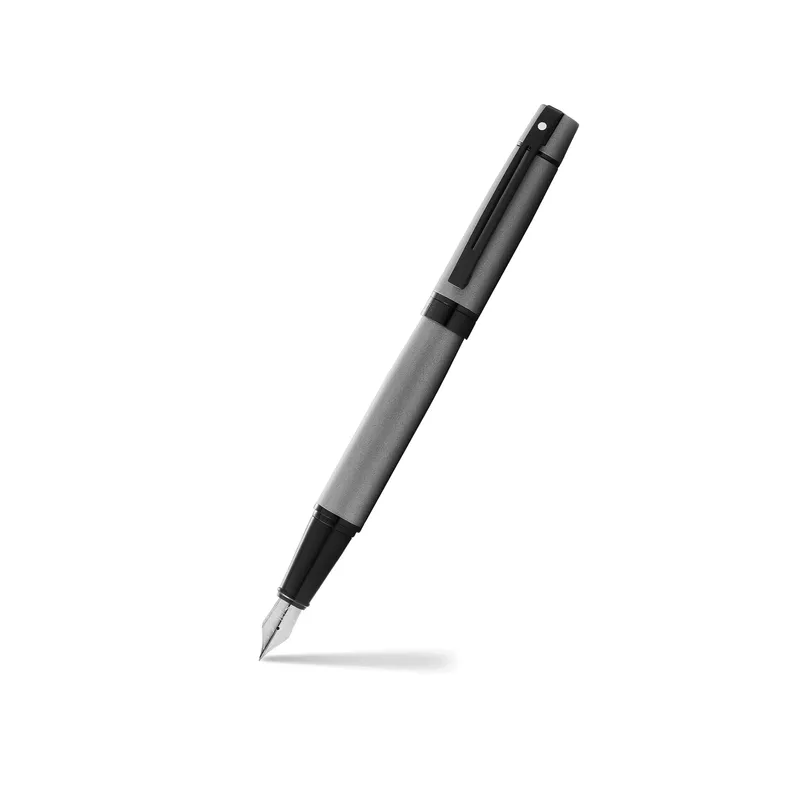 Sheaffer Gift 300 Lacquer Fountain Pen (Fine) Matte Grey with Polished Black Trim