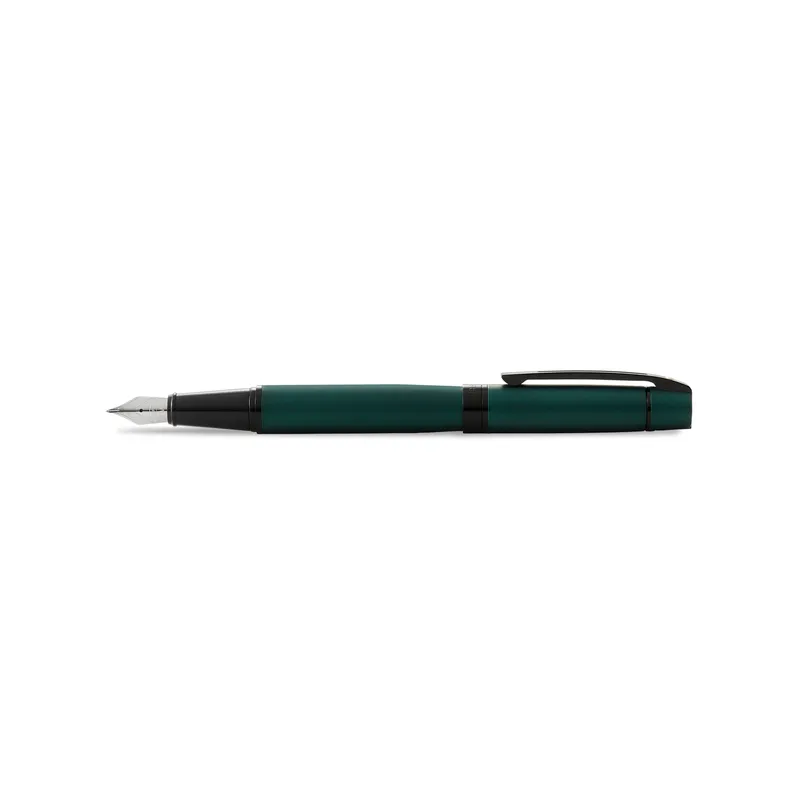 Sheaffer Gift 300 Lacquer Fountain Pen (Fine) Matte Green with Polished Black Trim