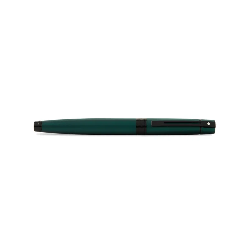 Sheaffer Gift 300 Lacquer Fountain Pen (Fine) Matte Green with Polished Black Trim