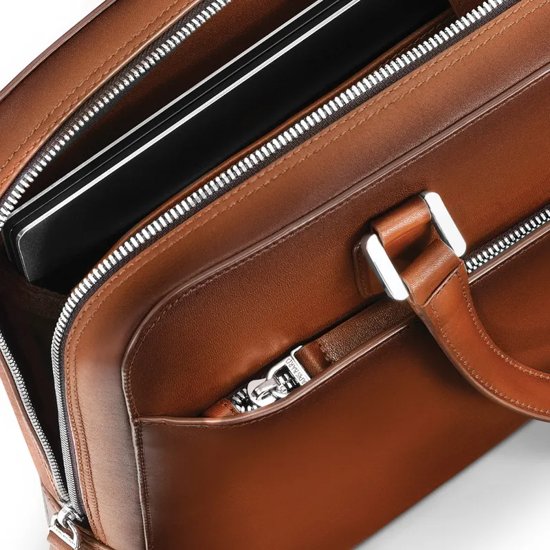 Lapis Bard Ducorium Spencer 14-inch Slim Laptop Business Bag - Cognac